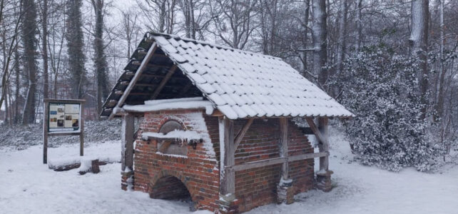 De vlasoven in een winterlandschap